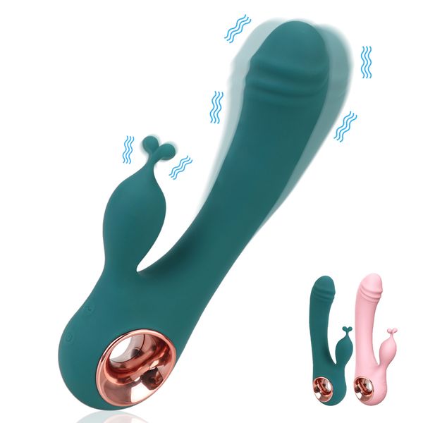 Vibrateurs de lapin de gode 18cm pour femmes anal plug anal clitoris stimulateur artificiel pénis érotique sexy masturbator femelle