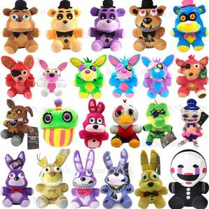 18 cm FNAF Plush Toys Freddy Fazbear Bear Foxy Rabbit Bonnie Ca Peluche Juguetes 5 noches en Freddy Plushie FNAF Plush Toys T230810