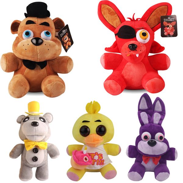 medianoche harem oso de peluche de juguete 18 cm de alta calidad oso de peluche Cinco noches en Freddy's Golden Freddy fazbear Material de algodón Mangle foxy Bonnie Chica Regalo de los niños