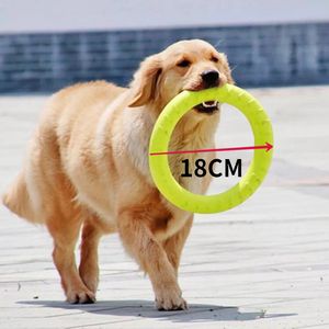 18 CM Huisdier Vliegende Schijven EVA Hond Training Ring Puller Slip Beet Drijvende Speelgoed Puppy Outdoor Interactieve Game Spelen producten