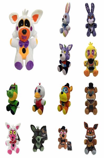 18 cm Toyos de felpa Five Nights en Freddy FNAF Dolls relleno Golden Fazbear Mangle Foxy Bear Bonnie Animal8843192