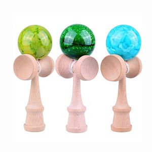 Boules Kendama professionnelles de 18CM, couleur marbre, balles en bois de jonglerie habile, jouets jeux de plein air pour enfants, 240112