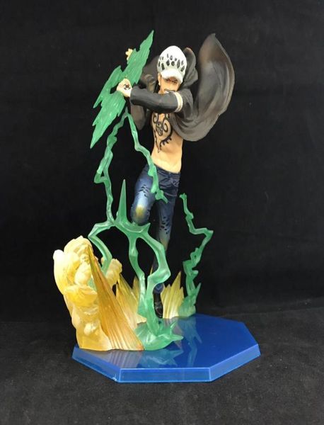 18 cm PVC Anime ONE PIECE Trafalgar Law Super Fierce Battle Gamma Knife Battle Garage Kit Adornos Juguetes Cool Thing Figura Regalo L021605258