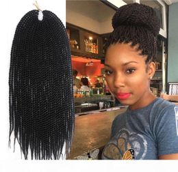 18 pouces 30 racines Pack Crotchet tresses 13 couleurs synthétiques sénégalais Crochet Extensions de cheveux fibre basse température pour les femmes 5228346