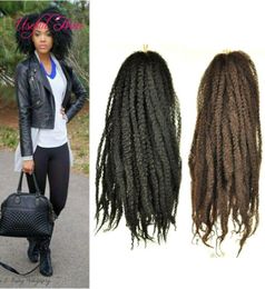 18inch Afro kinky krullend haar Bundels zachte marley vlecht haakhaarverlenging synthetische vlechten haar haakvlechten voor zwarte WOM5850308