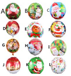 18inch decoratie folie ballonnen Merry Christmas Feliz Navidad Round Star Helium Ballons Snowman Santa Claus Xmas Tree Party Home D2490059