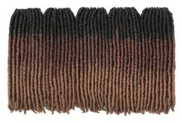 18 pulgadas Dreadlocks Crochet Trenzas Extensiones de cabello de ganchillo Faux Locs Pelo trenzado sintético recto Estilos suaves moda 2020 entero2246129