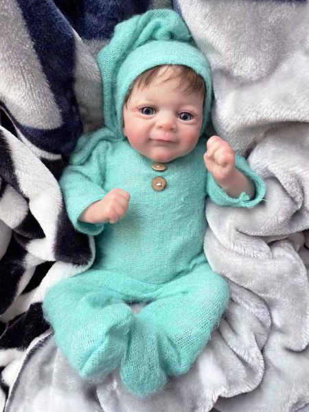 18 pulgadas Flynn Elf Baby Baby Reborn Doll Lifelike Soft Touch Baby Baby Múltiples Capas Pintura 3D Piel