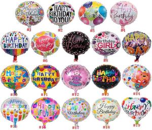 18inch Joyeux anniversaire ballon en aluminium ballons d'hélium ballons de ballon mylar balles pour décoration de fête kkd globos dha512487352
