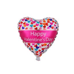 18 inch Happy Valentine's Day Ballonnen Hartvorm Aluminiumfolie Valentine Day Ballonnen Verjaardag Bruiloft Decor 50 stks / partij HHA3277
