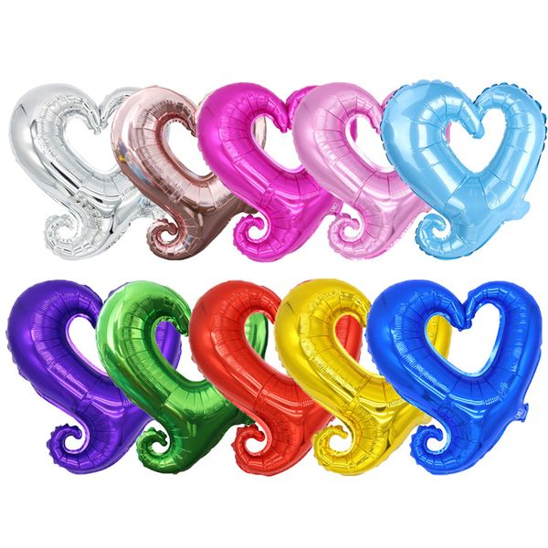 18 pouces décoration de fête amour coeur ballon feuille d'aluminium coeurs en forme de ballons saint valentin romantique mariage décor ballon TH0400