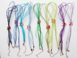 Cordon de collier de serpent de cire de ruban de 18 pouces, chaîne d'extension de 1,8 pouce, fermoir de homard de 12 mm x 7 mm, cordon de coton de cire de 3 pièces, accessoire de bricolage