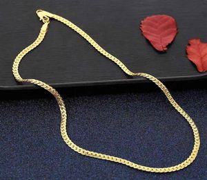 18K 14K Cubaanse visgraat gouden ketting heren sieraden ketting209N2772026