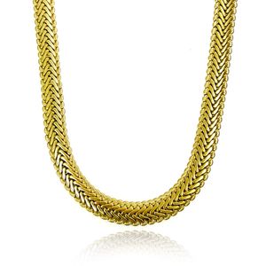 18K 18CT Geel Goud GF Heren Vacuümcoating Snake Chain Ketting N364 Volledige maat beschikbaar