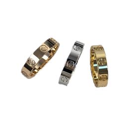 Ringue d'amour de 36 mm 36 mm V Le matériau en or ne s'estompera jamais d'anneau étroit sans diamants de luxe Marque Reproductions officielles avec compteur 4718493