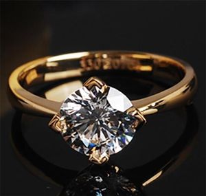 18K AU750 Rose Gold Women Ring Diamonds 1 2 3 4 5 quilates Redondeo de la fiesta de bodas Anniversary Anniversary Classic 2208162870501