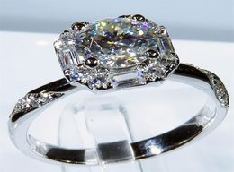 18K AU750 White Gold Women Ring Diamonds 1 2 3 4 5 Carat Round Square Wedding Party Engagement Anniversary Ring 2208168381806