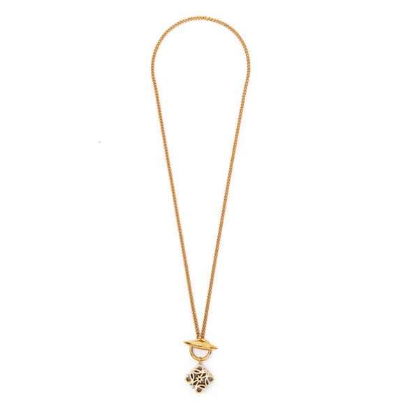 Lowewe – ensemble de luxe avec pendentif sculpté en 3D, collier et Bracelet, chaîne de pull pour femmes, en or 18 carats