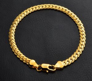 18K GOUD 925 ZILT GELEERD CHARM -kettingarmband voor mannen Vrouwen 5mm Cool Birthday Gift Fashion Miami Hip Hop Link armbanden sieraden