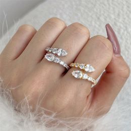 18k gouden bandringen diamant wo engagement designer ring voor vrouw feest 925 sterling zilver 5A zirkonia luxe mode-sieraden dames dating vriend geschenkdoos maat 5-9