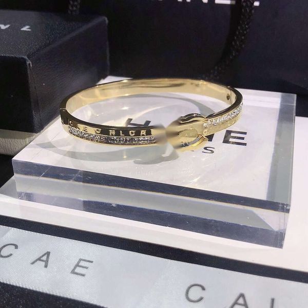 Bracelet en or 18 carats en argent 925, bracelet de luxe pour filles, amour, cercle de diamants, marque classique, bijoux, boîte cadeau pour couple, mode famille, bracelet à breloques en direct