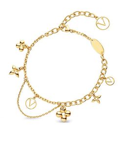 18k gouden armband vrouwen sieraden ontwerpers kleine bloembrief vergulde roze kristal elegante designer armbanden homme valentijnsdag cadeau meisjes feest dagelijkse outfit