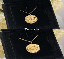 18k gouden munt charme designer ketting vc kettingen twaalf constellaties hanger8575615