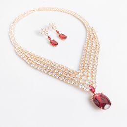 Pendientes de collar de diamantes de oro de 18k Collar de diseñador de alta calidad Costilería de circón de lujo 925 Pendientes de aguja de plata de plata
