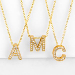 18K Gold English Initial Collier Chains Lettre Pendant Femmes Colliers Fashion Bijoux Will et Sandy Gift