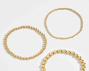 Perles remplies d'or 18K Bracelets Bracelet de chaîne en papier bracelet Bracelet de perle 8574144