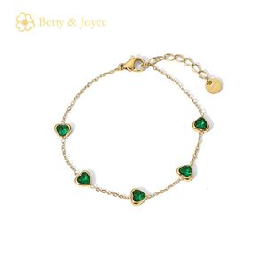 18k goud groen glas aangepaste mode sieraden armbanden armbanden roestvrijstalen armband mode sieraden armbanden odmoemem