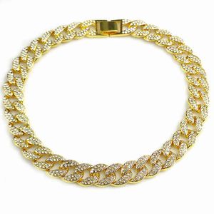 18k gouden sieraden hiphop ketting 15 mm gewoon blad Cubaanse ketting heren item