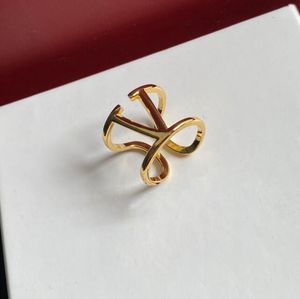 Mode 18K Gouden Sieraden Damesringen Luxe Dame diamanten trouwring VLOGO bruidaccessoires Goede geschenken Designer Sieraden Ring