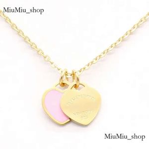 18K Gold Luxury Double Love Necklace Valentijnsdag Moeder 'Day Gift Designer Sieraden Hanger Box Groothandel 550