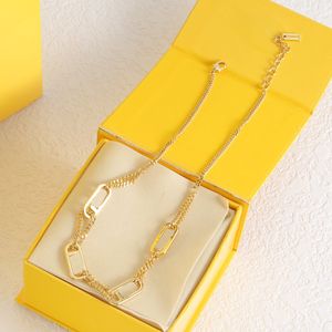 18k gouden luxe kettingontwerpers designer ketting kettingen voor vrouw mode ketting cadeaillon sieraden levering