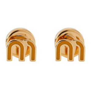 18K Gold M Lettres de marque Designer Boucles d'oreilles Stumps pour femmes Retro Vintage Luxury Round Cercle double côté porte Chinese boucles d'oreilles boucles d'oreille Boultures