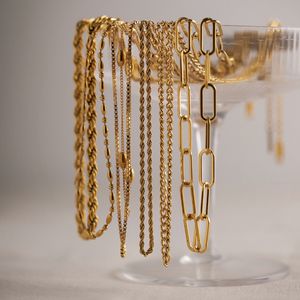 18k gouden multi-layer ketting vrouwelijke sleutelbeen nek dubbele ketens ketting kraag bruiloft jubileum cadeau sieraden