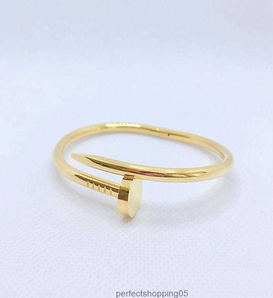 Bracelet à ongles en or 18 carats pour femmes et filles, breloque classique, cadeau d'amour de saint-valentin, 316l, bijoux 9531730