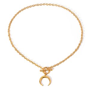 Collier de 45 cm en or 18 carats pour les femmes sans décollage de tendance titane en acier léger de luxe Niche Collier en gros