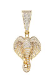 18K GOUD GOLD CARTOON ELEPHANT ketting Koper Zirkonia Pendant Goudkleur Lange ketting Ketting voor vrouwen feest verjaardagsjuwelen 9339585