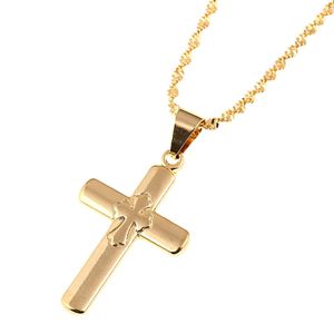 18K GOUD GOLD Katholieke Kruis Jezus Christus Juwelen Crucifix Cross Pendant Necklace Jewelry for Women4888947
