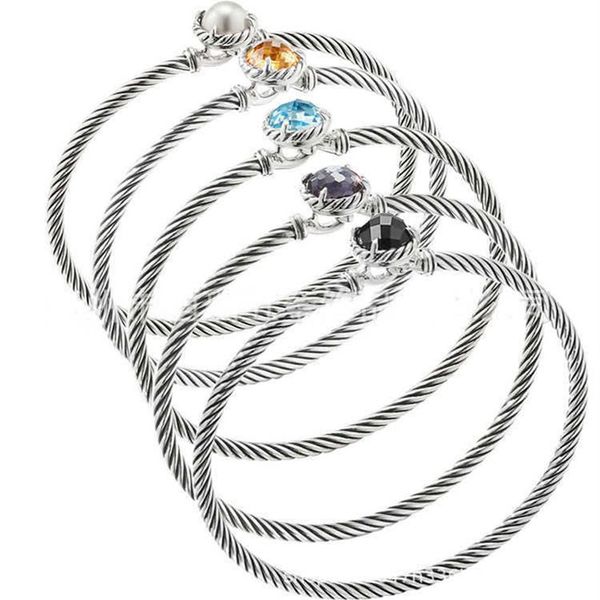 Bracelets de charme plaqués or 18 carats femmes de haute qualité bicolore 3MM hameçon ne se décolore pas fermoir mode tempérament câble en acier des204z