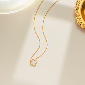 18K vergulde klassieke luxe designer ketting klavertje vier hanger designer sieraden voor mannen vrouwen ketting bruiloft feest perfect cadeau hoge kwaliteit