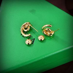 18K Plaqué Or Designer Ear Stud Boucles D'oreilles Marque Designers Géométrie Lettres Cristal Strass Boucle D'oreille De Mariage Bijoux Cadeaux De Noël