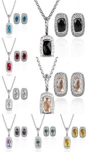 Collier féminin Garnet Garnet 18K Ensemble de luxe et créateur bijoux de bijoux en diamant boucles d'oreilles Party Fashion5849929