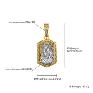 18K Gold plaqué Jésus Old Man Pendant Brand Pendant Collier Bijoux Hip Hop Gift Hip Hop Brand