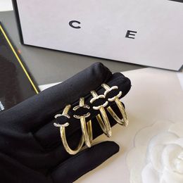 18k Vergulde Luxe Merk Designers Stud Circle Love Drip olie zwart wit Charm Women Crystal Diamond Earring Wedding Party Sieraden Gift