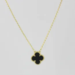 Collier de trèfle de créateur de luxe en or 18 carats à l'or