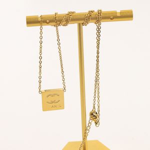18K vergulde luxe designer ketting voor vrouwen oblaten hanger merk C-letter choker ketting kettingen sieraden accessoire hoge kwaliteit nooit vervagen