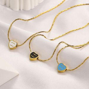 18K Gold vergulde luxe designer ketting voor vrouwen merkbrief elegante kleine hartvormige hanger ketting kettingen sieraden accessoire hoge kwaliteit 20style